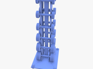 Vertical dumbbel rack Modelo 3D