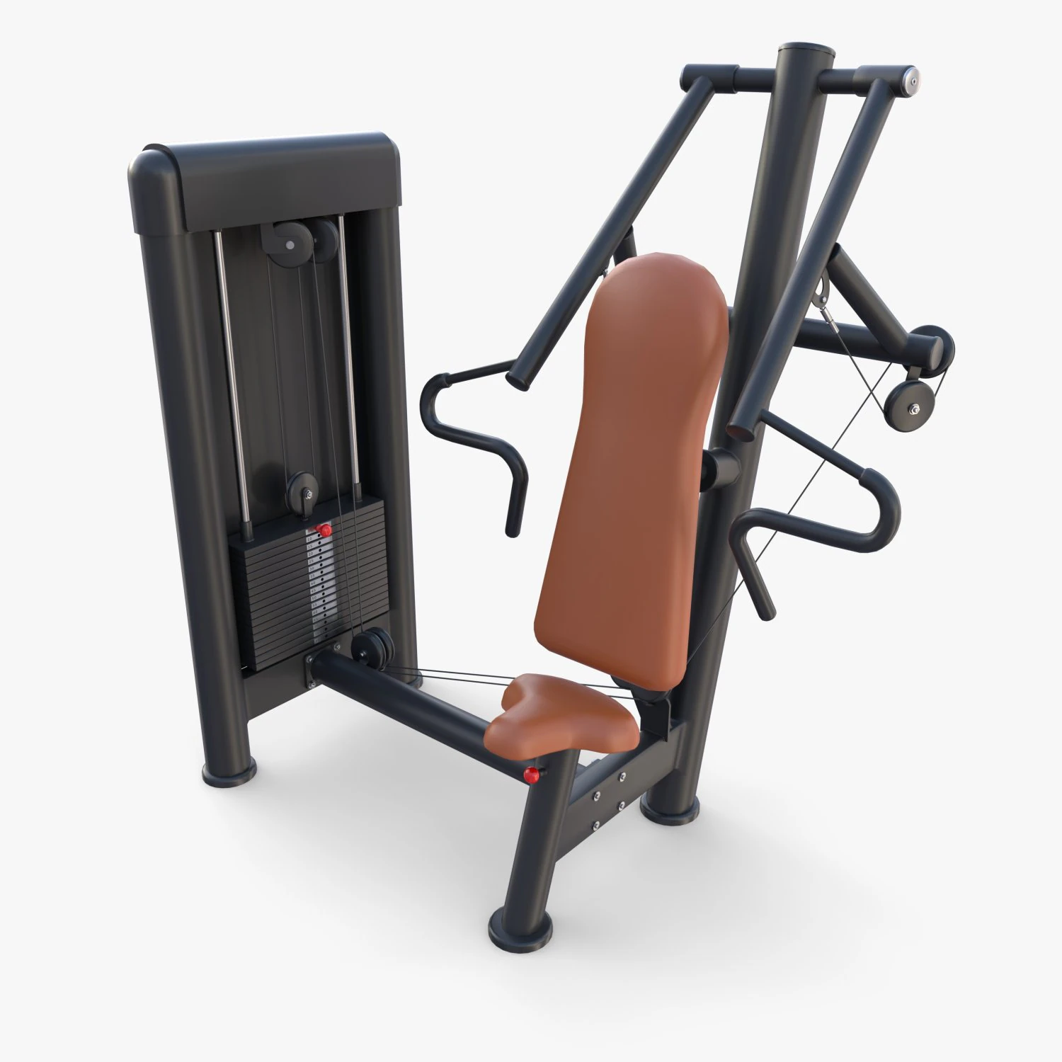 Inclined chest press machine 3D Model .c4d .max .obj .3ds .fbx .stl .blend