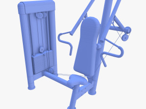 Inclined chest press machine 3D 模型