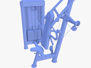 Inclined chest press machine 3D Model