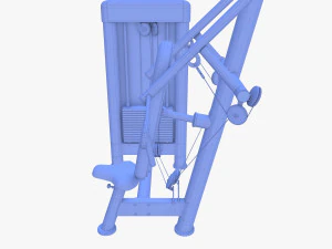Inclined chest press machine 3D Model