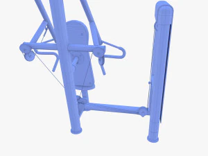 Inclined chest press machine 3D Model