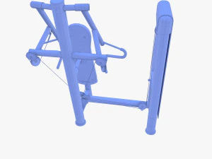 Inclined chest press machine 3D Model