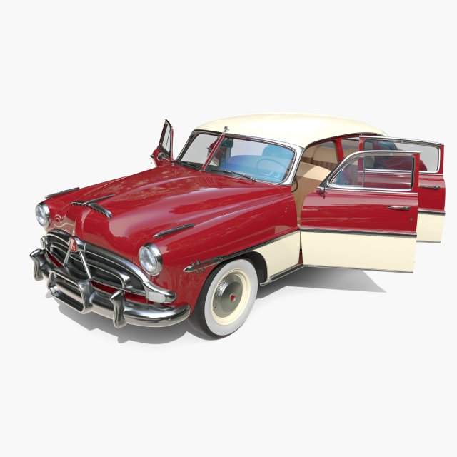 4 Door Hudson Hornet with interior v1 3D Модель .c4d .max .obj .3ds .fbx .stl .blend 