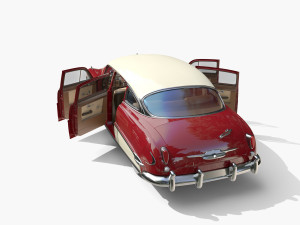 4 Door Hudson Hornet with interior v1 3D Модель