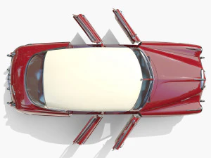 4-drzwiowy Hudson Hornet z wnętrzem v1 Model 3D