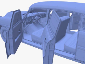 4-drzwiowy Hudson Hornet z wnętrzem v1 Model 3D