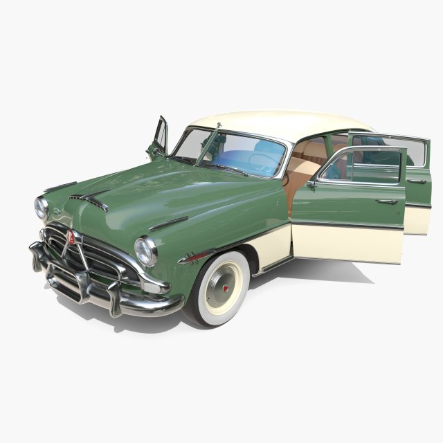 4 Door Hudson Hornet with interior v2 3D 模型 .c4d .max .obj .3ds .fbx .stl .blend 