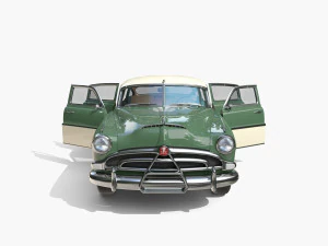 4 Door Hudson Hornet with interior v2 3D Model