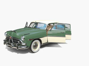 4 Door Hudson Hornet with interior v2 3D Model