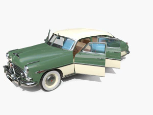 4 Door Hudson Hornet with interior v2 3D Model