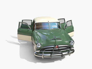 4 Door Hudson Hornet with interior v2 3D Model