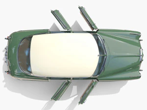 4 Door Hudson Hornet with interior v2 3D Model