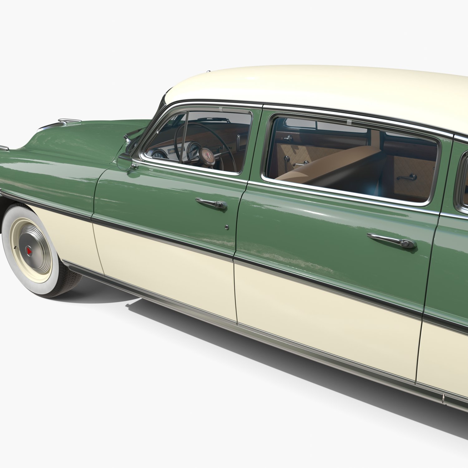 4 Door Hudson Hornet with interior v2 3D Модель in Старые авто 3DExport