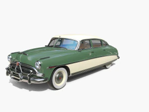 4 Door Hudson Hornet with interior v2 3D Model