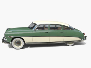4 Door Hudson Hornet with interior v2 3D Model