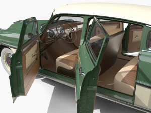 4 Door Hudson Hornet with interior v2 3D Model