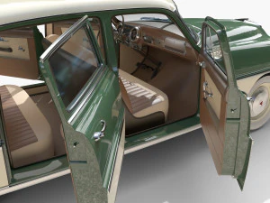 4 Door Hudson Hornet with interior v2 3D Model