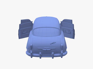 4 Door Hudson Hornet with interior v2 3D Model