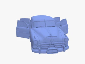 4 Door Hudson Hornet with interior v2 3D Model