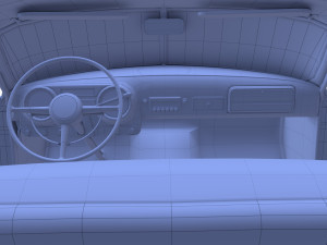 4 Door Hudson Hornet with interior v2 3D 模型