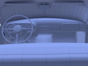 4 Door Hudson Hornet with interior v2 3D Model