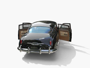 4 Kapılı Hudson Hornet i&ccedil; v3 ile 3D Model