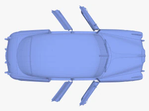 4 Kapılı Hudson Hornet i&ccedil; v3 ile 3D Model