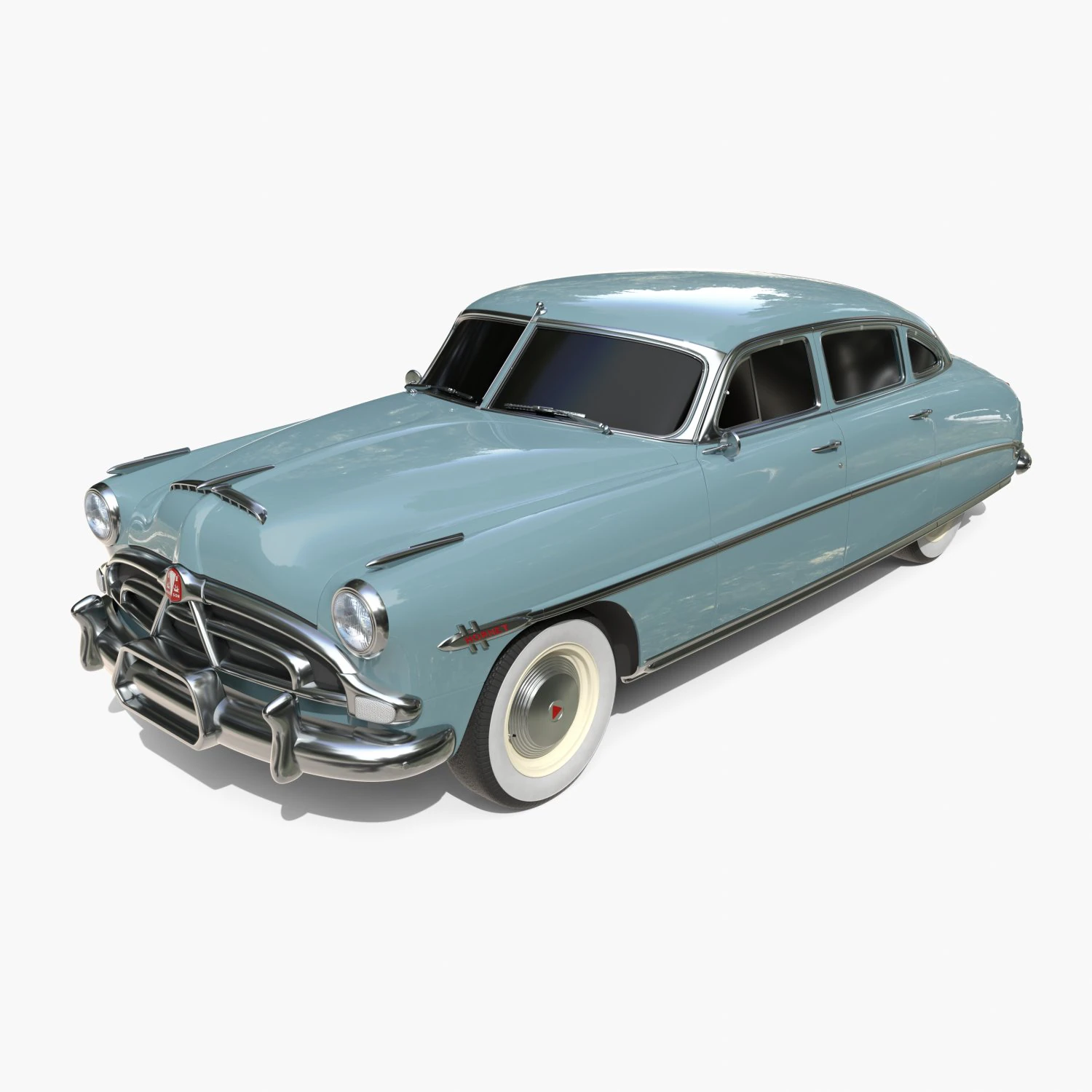 4 Door Hudson Hornet v3 3D Model .c4d .max .obj .3ds .fbx .stl .blend 