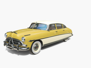 Generic 50s sedan with interior 3D Модель