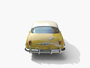Generic 50s sedan with interior 3D Модель