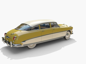 Generic 50s sedan with interior 3D Модель