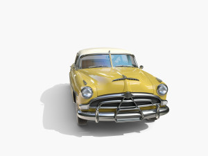 Generic 50s sedan with interior 3D Модель