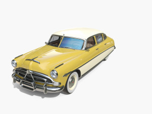 Generic 50s sedan with interior 3D Модель