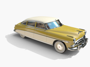 Generic 50s sedan with interior 3D Модель