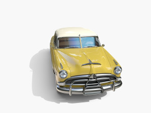 Generic 50s sedan with interior 3D Модель