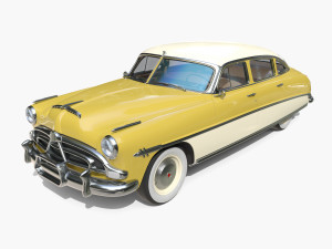 Generic 50s sedan with interior 3D Модель
