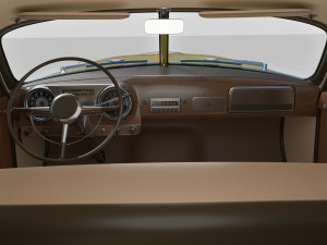 Generic 50s sedan with interior 3D Модель