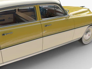 Универсальный седан 50-х годов с салоном 3D Модель