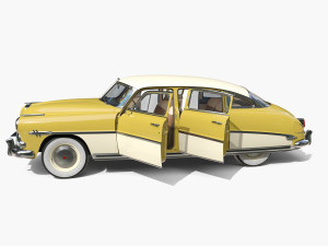 Generic 50s sedan with interior 3D Модель