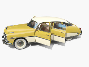Generic 50s sedan with interior 3D Модель