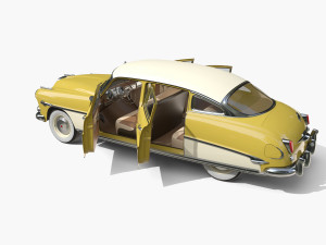 Generic 50s sedan with interior 3D Модель