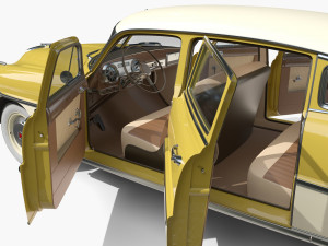Generic 50s sedan with interior 3D Модель