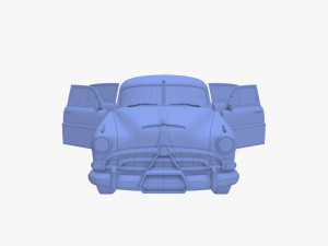Generic 50s sedan with interior 3D Модель