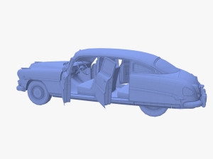 Generic 50s sedan with interior 3D Модель