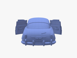 Generic 50s sedan with interior 3D Модель