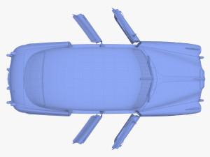 Generic 50s sedan with interior 3D Модель