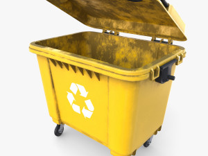 Dumpster v3 weathered 3D Model