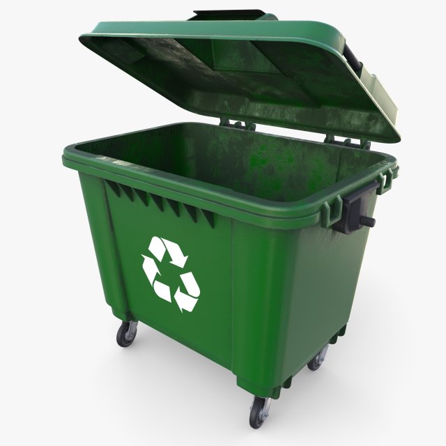 Dumpster v4 weathered Modelo 3D .c4d .max .obj .3ds .fbx .stl .blend 