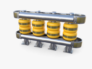 Tileable rolling barrier v1 3D Модель